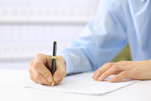 results-man-writing